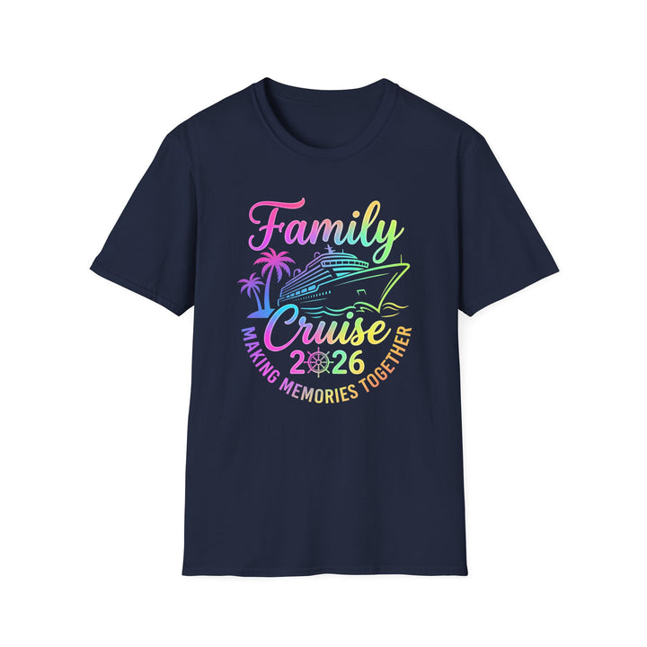 Family Cruise 2026 matching family cruise shirt in navy blue — Snappy Tee