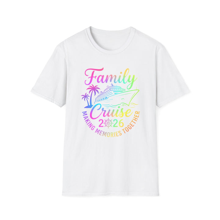 Family Cruise 2026 matching family cruise shirt in white — Snappy Tee